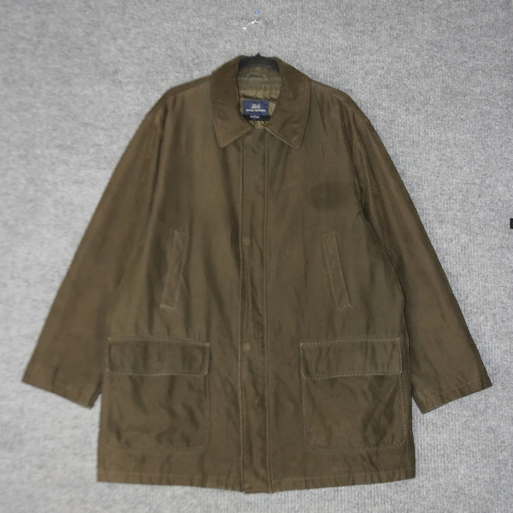 Brooks Brothers 346 Field Jacket Mens L Brown Barn Coat Utility Pocket Insulated